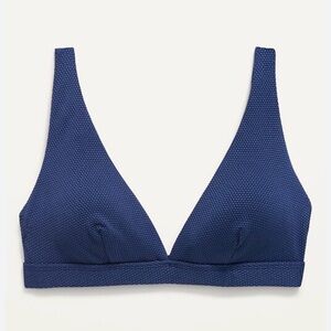 Piqué Classic Plunge Triangle Bikini Swim Top